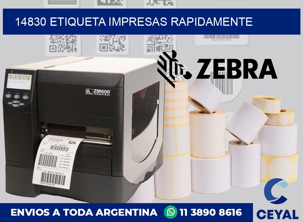 14830 ETIQUETA IMPRESAS RAPIDAMENTE