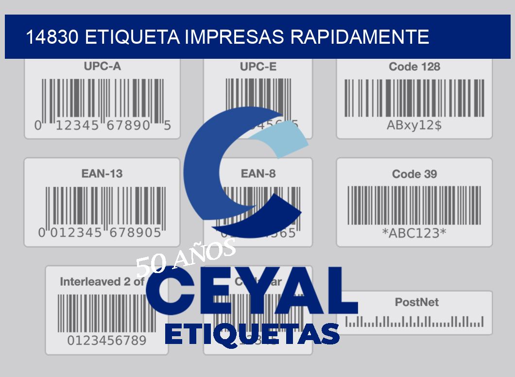 14830 ETIQUETA IMPRESAS RAPIDAMENTE