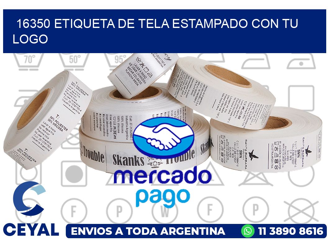 16350 ETIQUETA DE TELA ESTAMPADO CON TU LOGO