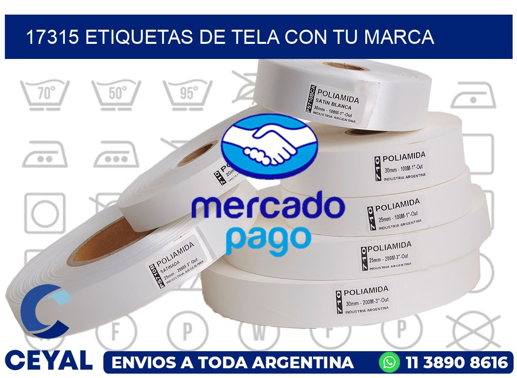 17315 ETIQUETAS DE TELA CON TU MARCA