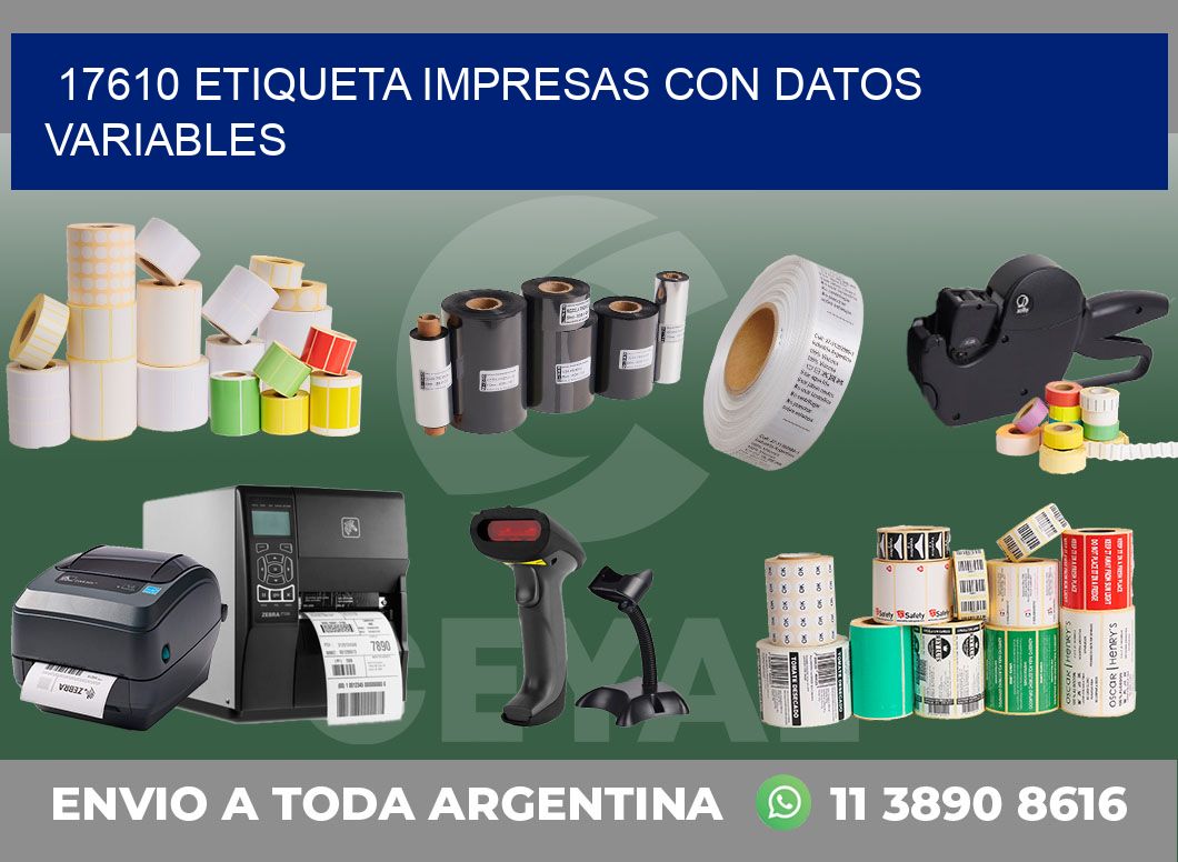 17610 ETIQUETA IMPRESAS CON DATOS VARIABLES