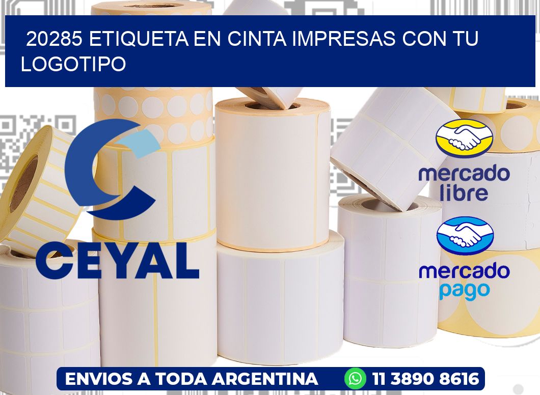 20285 ETIQUETA EN CINTA IMPRESAS CON TU LOGOTIPO