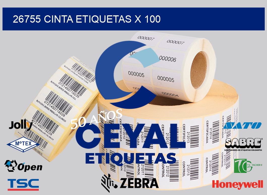 26755 cinta etiquetas x 100