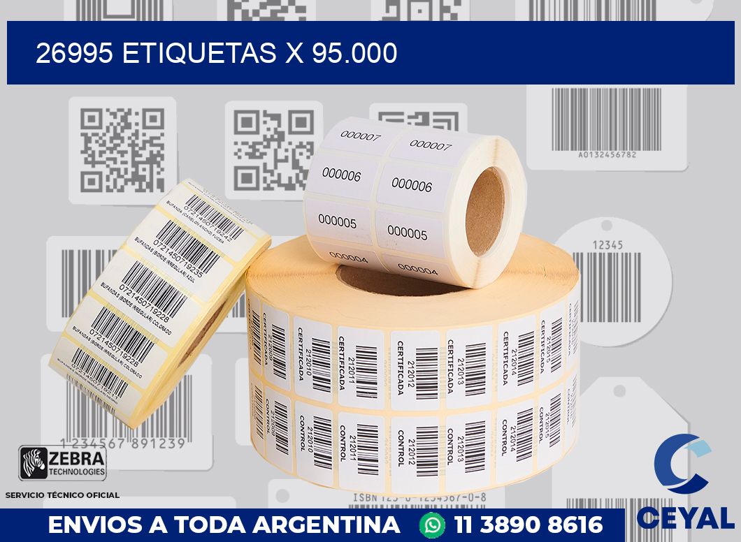 26995 Etiquetas x 95.000