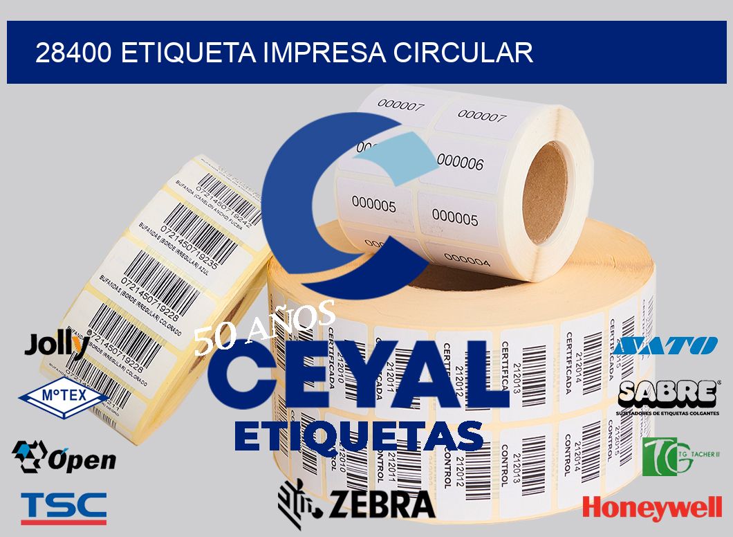 28400 ETIQUETA IMPRESA CIRCULAR