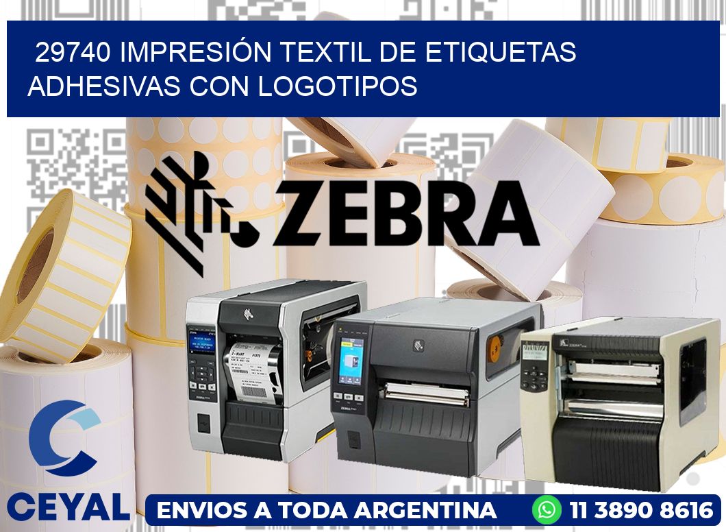 29740 IMPRESIÓN TEXTIL DE ETIQUETAS ADHESIVAS CON LOGOTIPOS