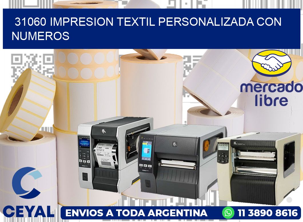 31060 IMPRESION TEXTIL PERSONALIZADA CON NUMEROS