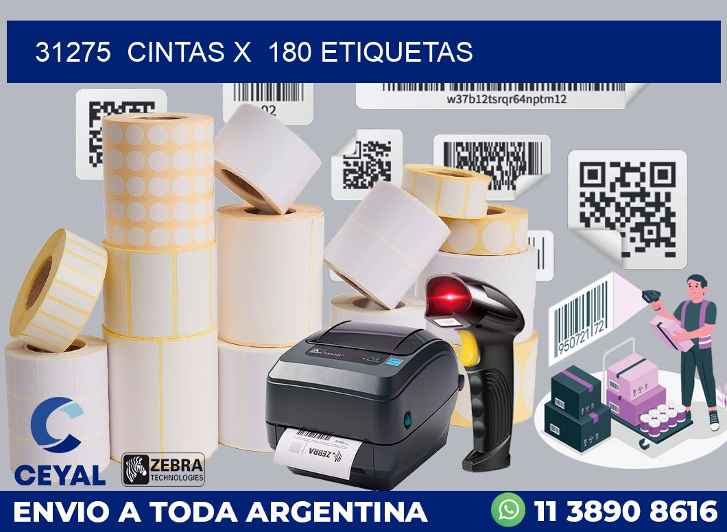 31275 cintas x 180 etiquetas