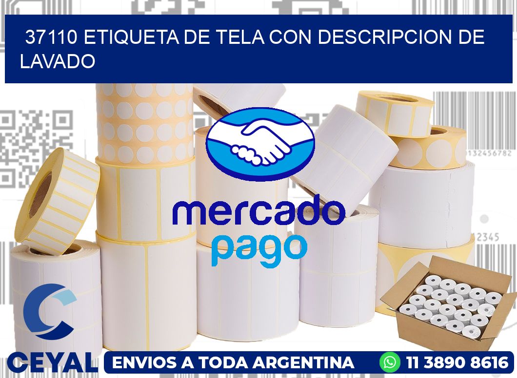 37110 ETIQUETA DE TELA CON DESCRIPCION DE LAVADO