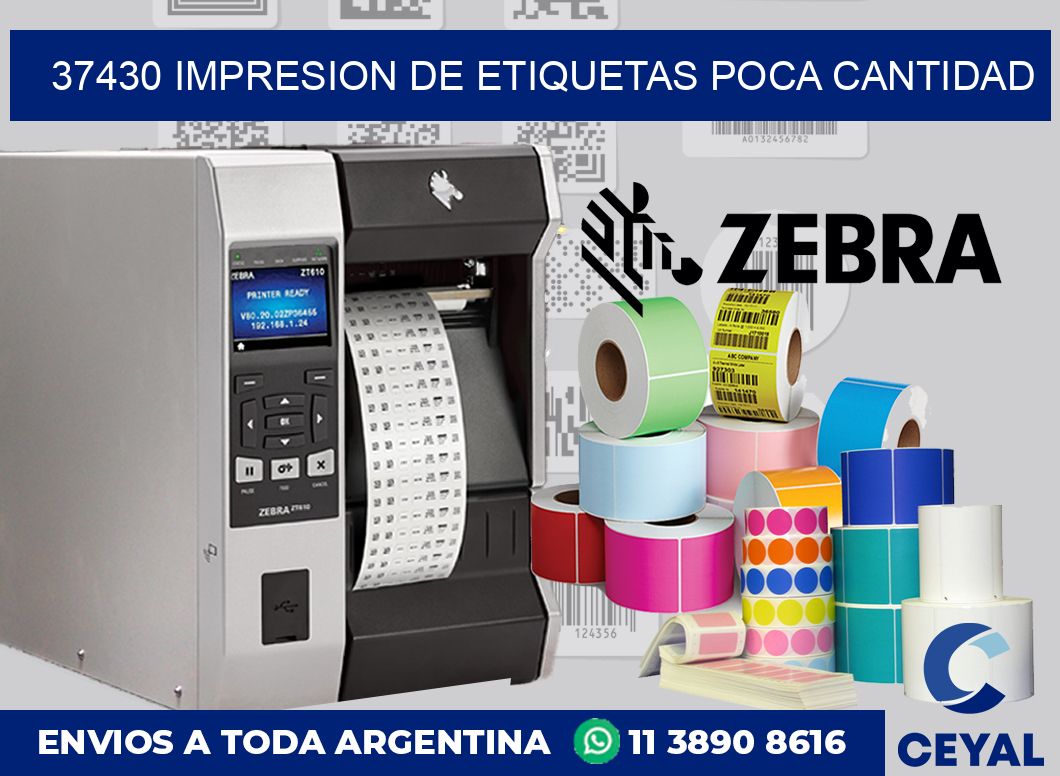 37430 IMPRESION DE ETIQUETAS POCA CANTIDAD