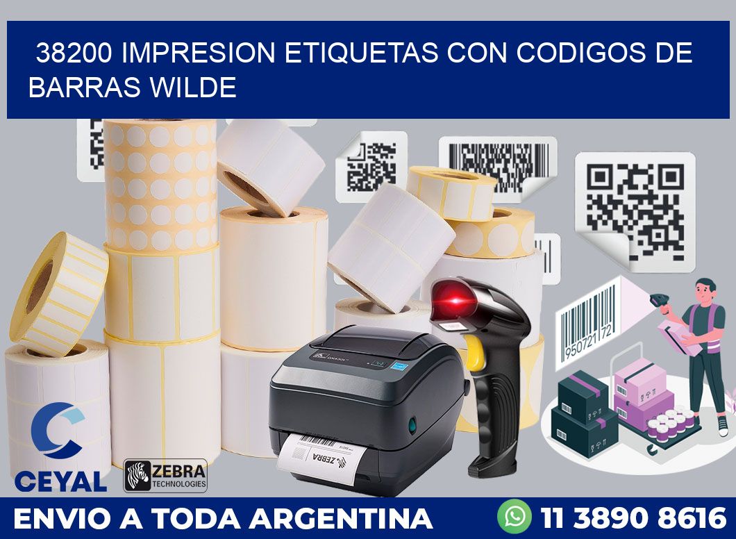 38200 IMPRESION ETIQUETAS CON CODIGOS DE BARRAS WILDE