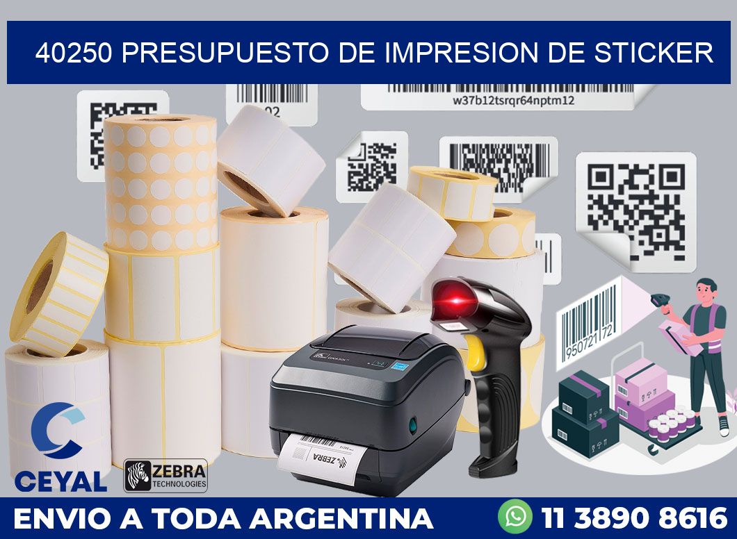 40250 PRESUPUESTO DE IMPRESION DE STICKER