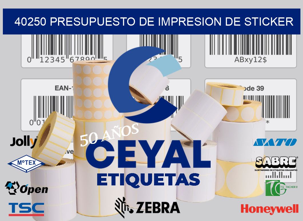 40250 PRESUPUESTO DE IMPRESION DE STICKER