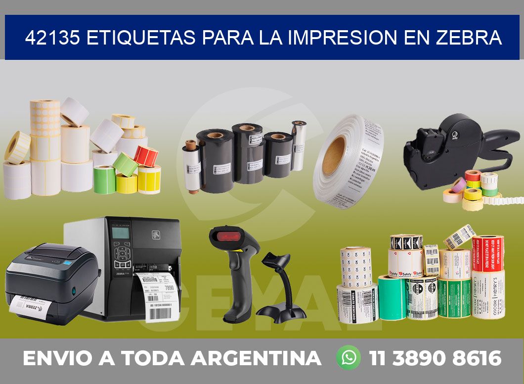 42135 ETIQUETAS PARA LA IMPRESION EN ZEBRA