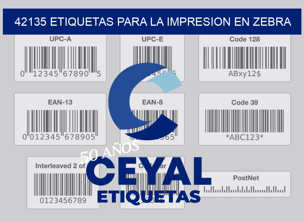 42135 ETIQUETAS PARA LA IMPRESION EN ZEBRA