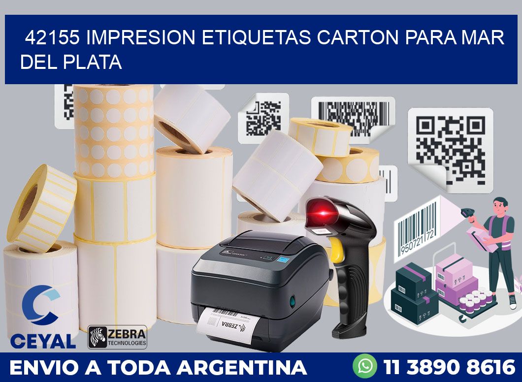 42155 IMPRESION ETIQUETAS CARTON PARA MAR DEL PLATA
