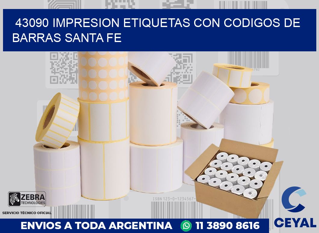 43090 IMPRESION ETIQUETAS CON CODIGOS DE BARRAS SANTA FE