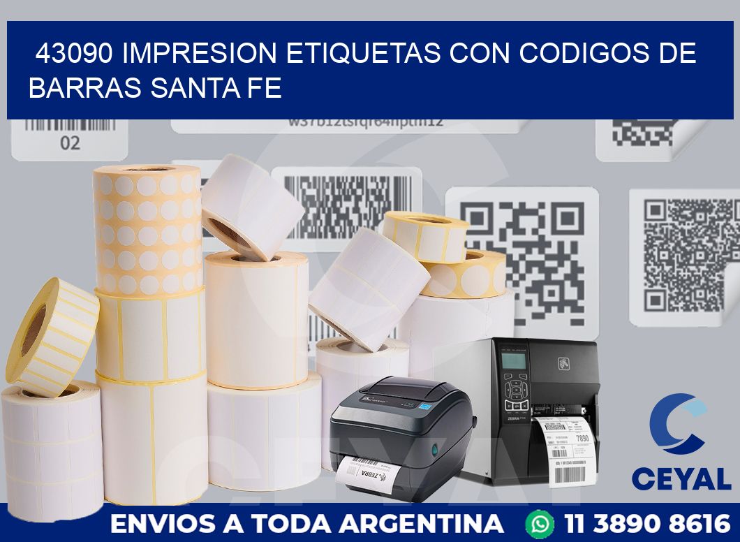43090 IMPRESION ETIQUETAS CON CODIGOS DE BARRAS SANTA FE