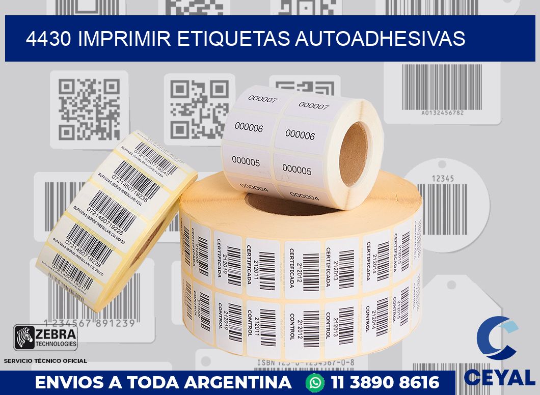 4430 IMPRIMIR ETIQUETAS AUTOADHESIVAS