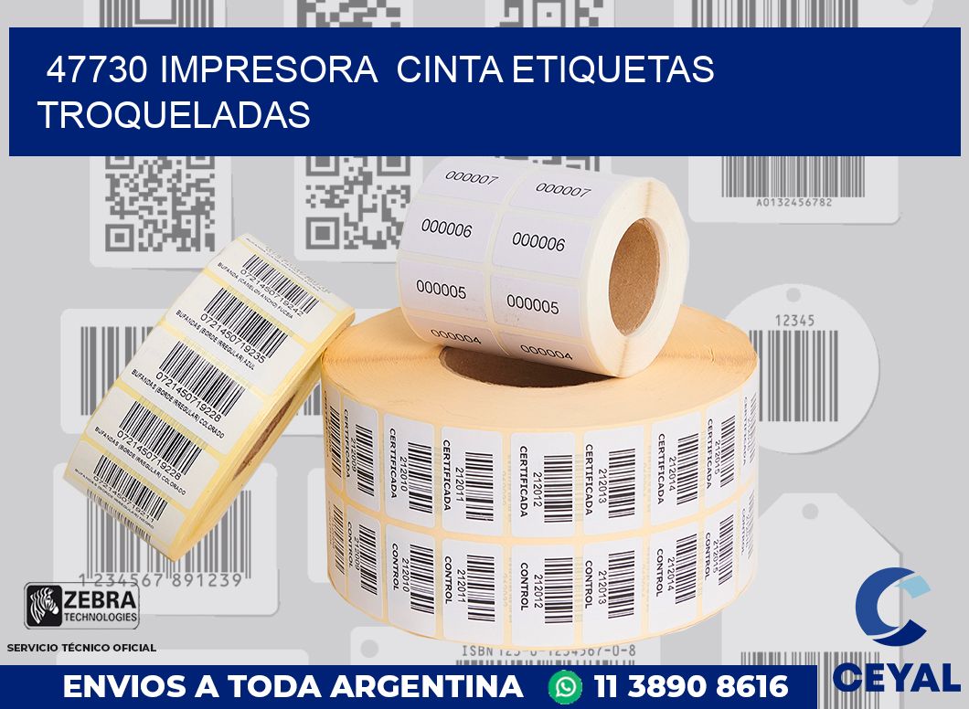 47730 impresora  cinta etiquetas troqueladas