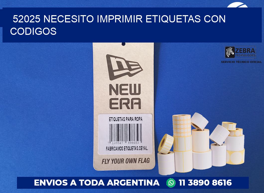 52025 NECESITO IMPRIMIR ETIQUETAS CON CODIGOS