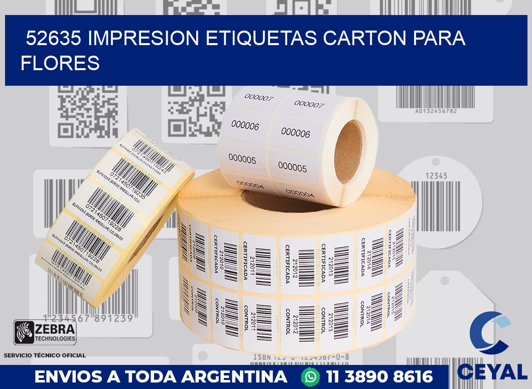52635 IMPRESION ETIQUETAS CARTON PARA FLORES