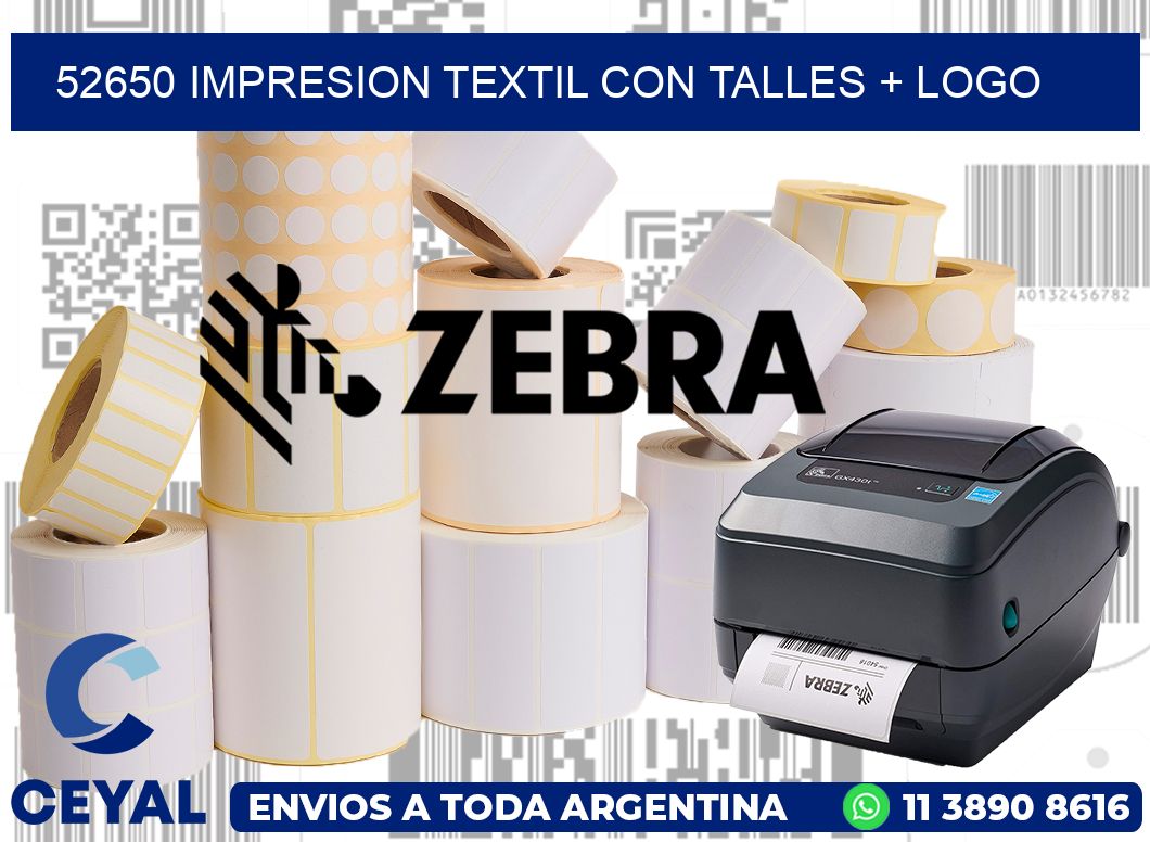 52650 IMPRESION TEXTIL CON TALLES + LOGO