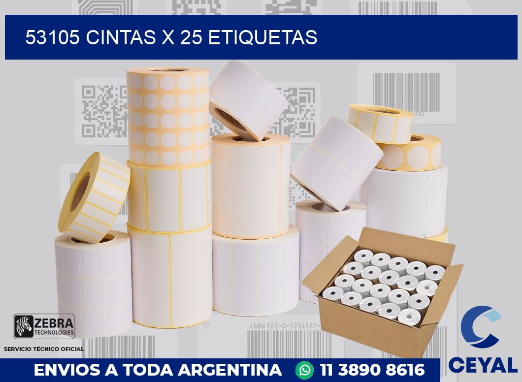 53105 cintas x 25 etiquetas