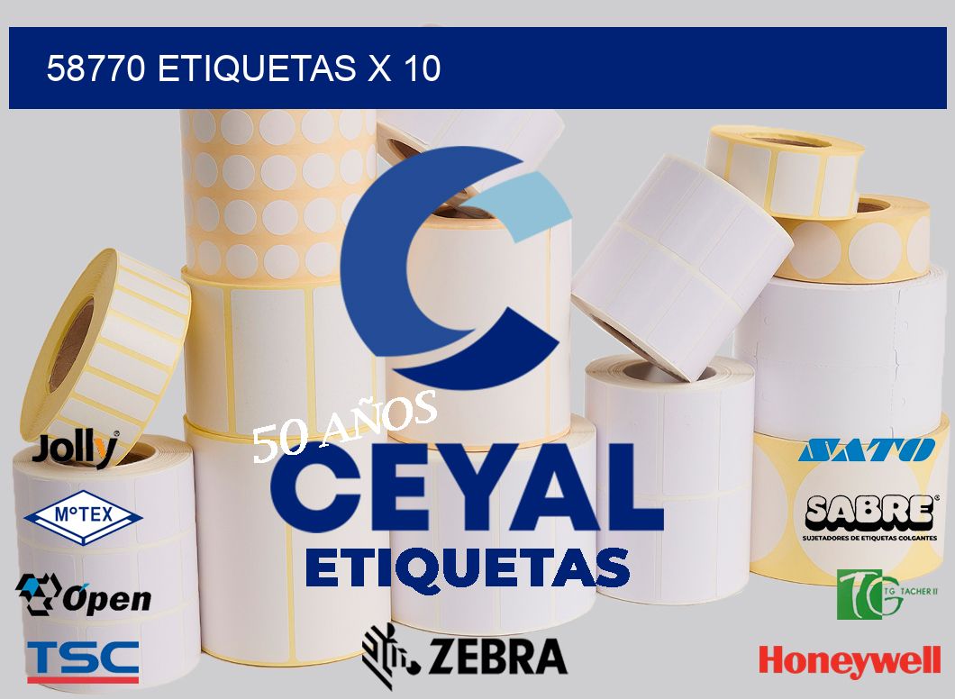 58770 Etiquetas x 10