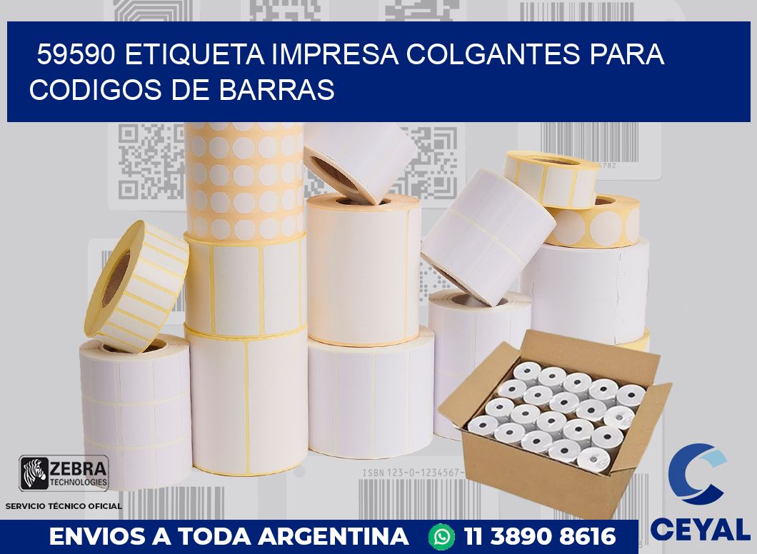 59590 ETIQUETA IMPRESA COLGANTES PARA CODIGOS DE BARRAS
