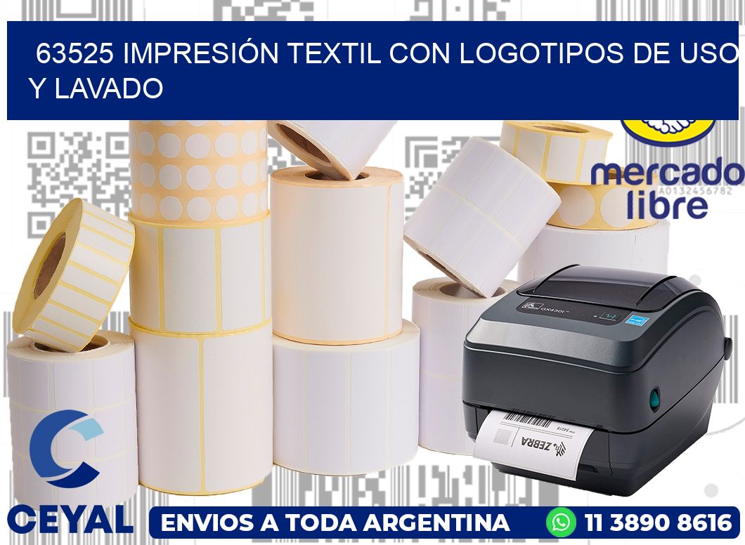 63525 IMPRESIÓN TEXTIL CON LOGOTIPOS DE USO Y LAVADO