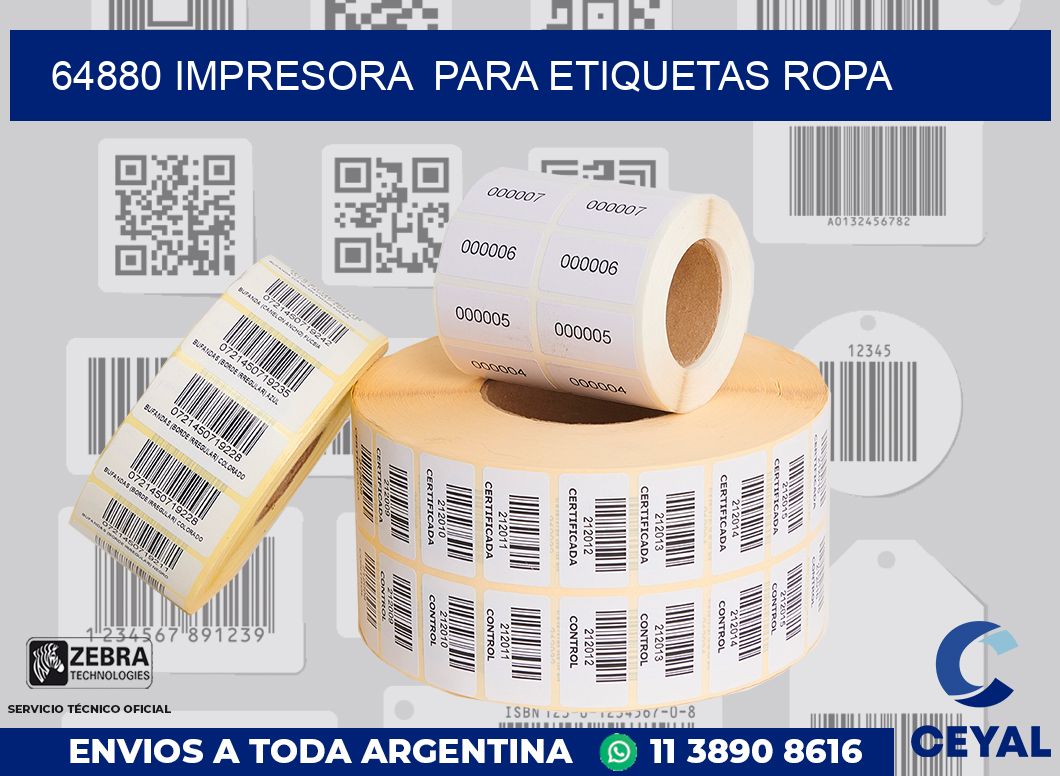 64880 impresora  para etiquetas ropa