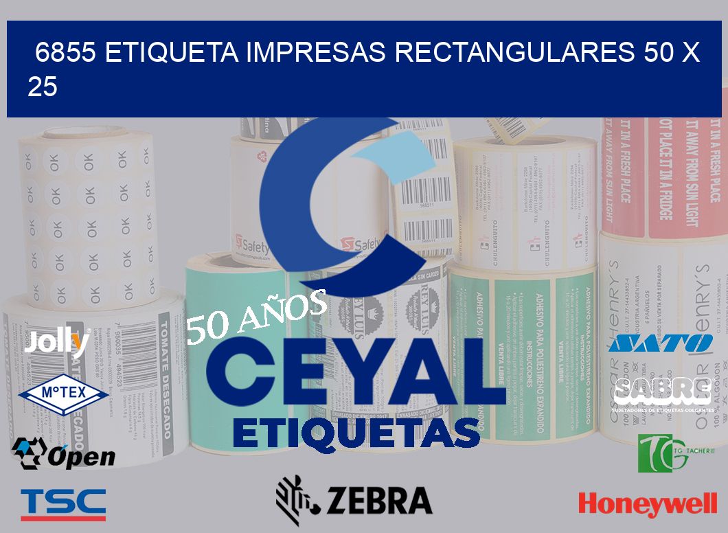 6855 ETIQUETA IMPRESAS RECTANGULARES 50 X 25