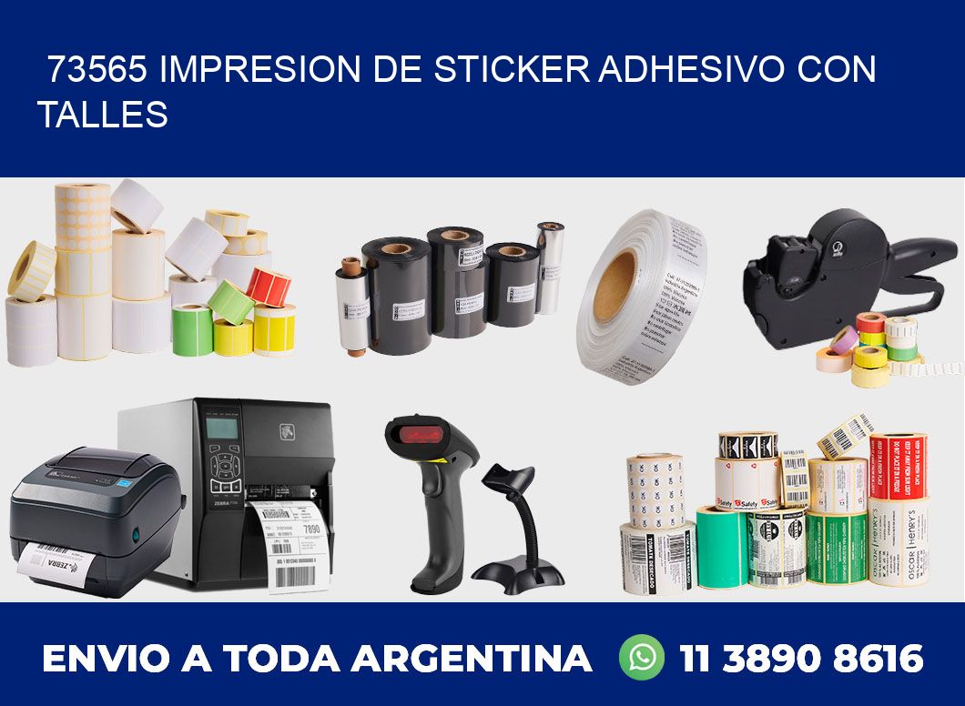 73565 IMPRESION DE STICKER ADHESIVO CON TALLES