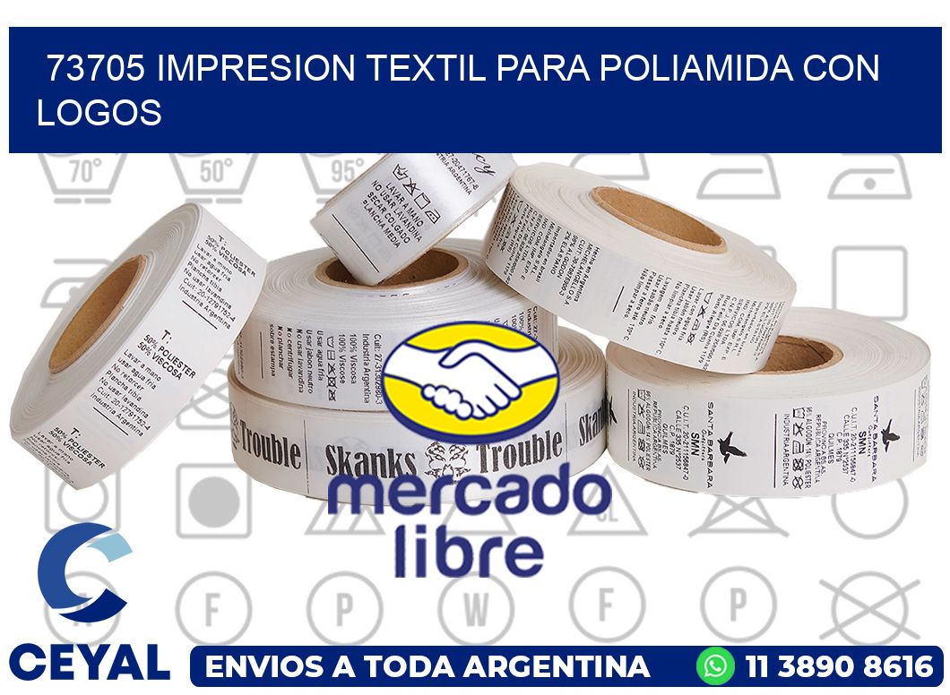 73705 IMPRESION TEXTIL PARA POLIAMIDA CON LOGOS