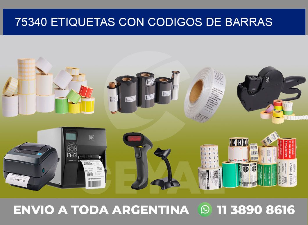 75340 ETIQUETAS CON CODIGOS DE BARRAS
