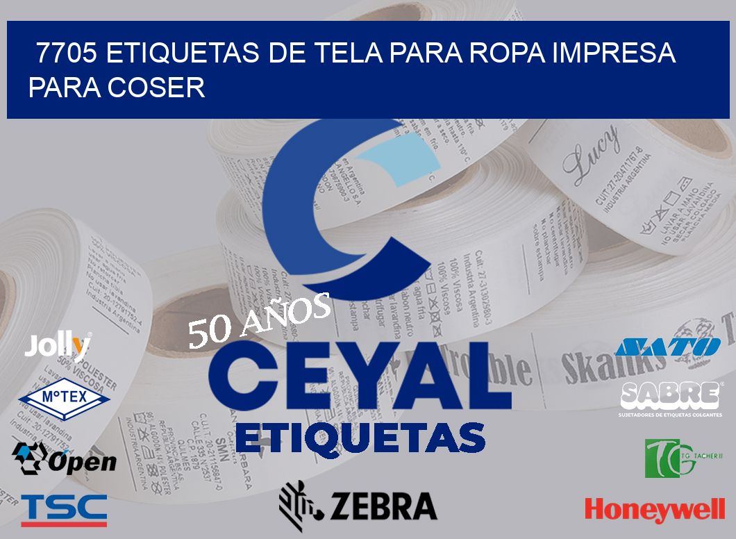 7705 ETIQUETAS DE TELA PARA ROPA IMPRESA PARA COSER