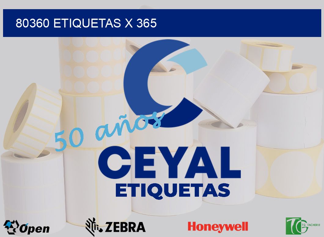 80360 Etiquetas x 365