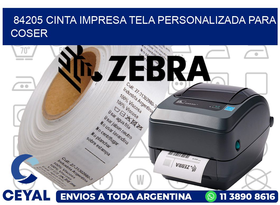 84205 CINTA IMPRESA TELA PERSONALIZADA PARA COSER