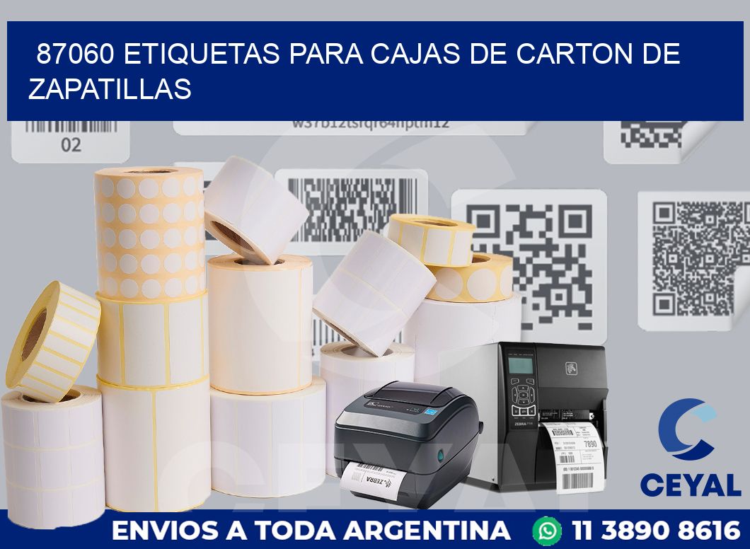 87060 ETIQUETAS PARA CAJAS DE CARTON DE ZAPATILLAS