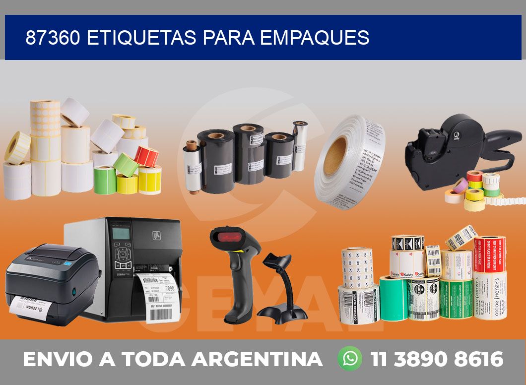 87360 ETIQUETAS PARA EMPAQUES