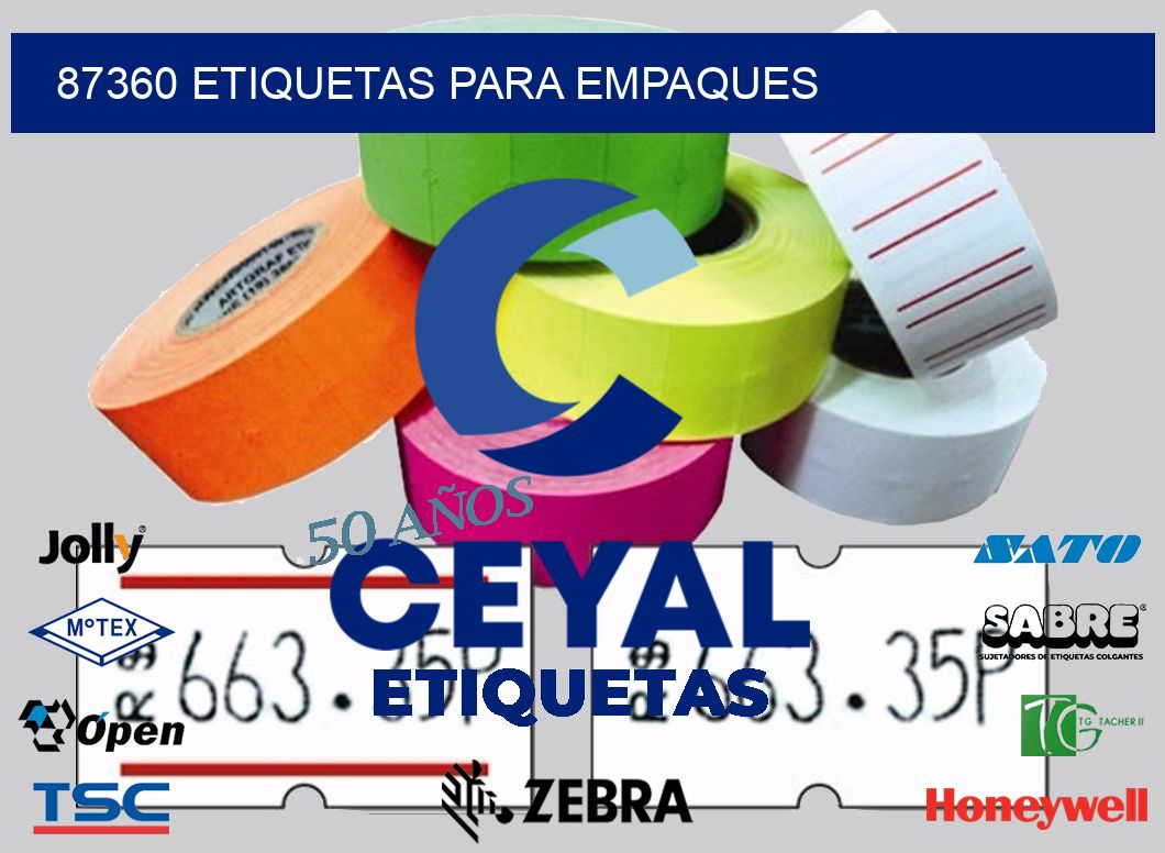 87360 ETIQUETAS PARA EMPAQUES