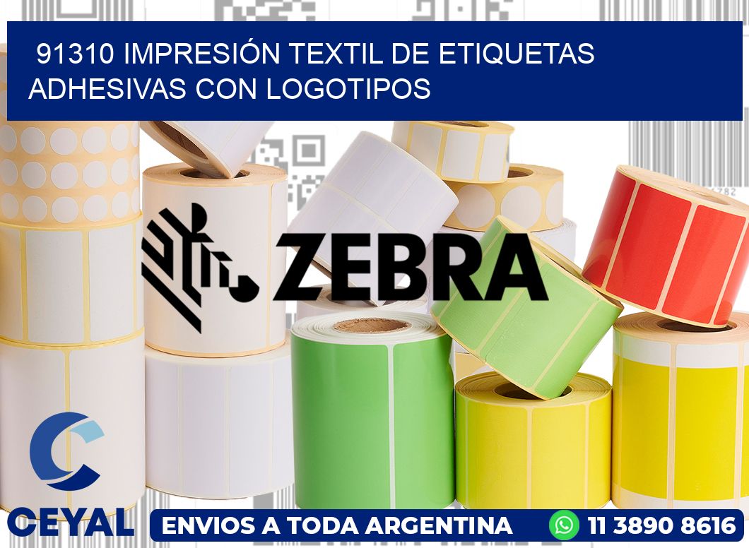 91310 IMPRESIÓN TEXTIL DE ETIQUETAS ADHESIVAS CON LOGOTIPOS