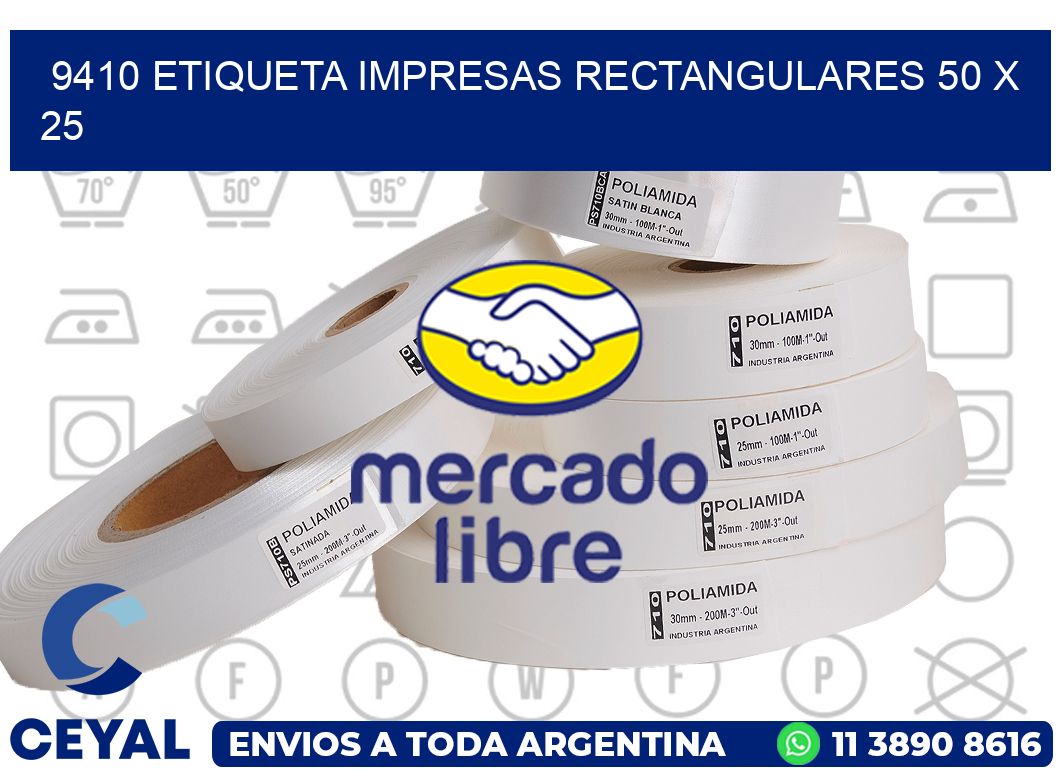 9410 ETIQUETA IMPRESAS RECTANGULARES 50 X 25