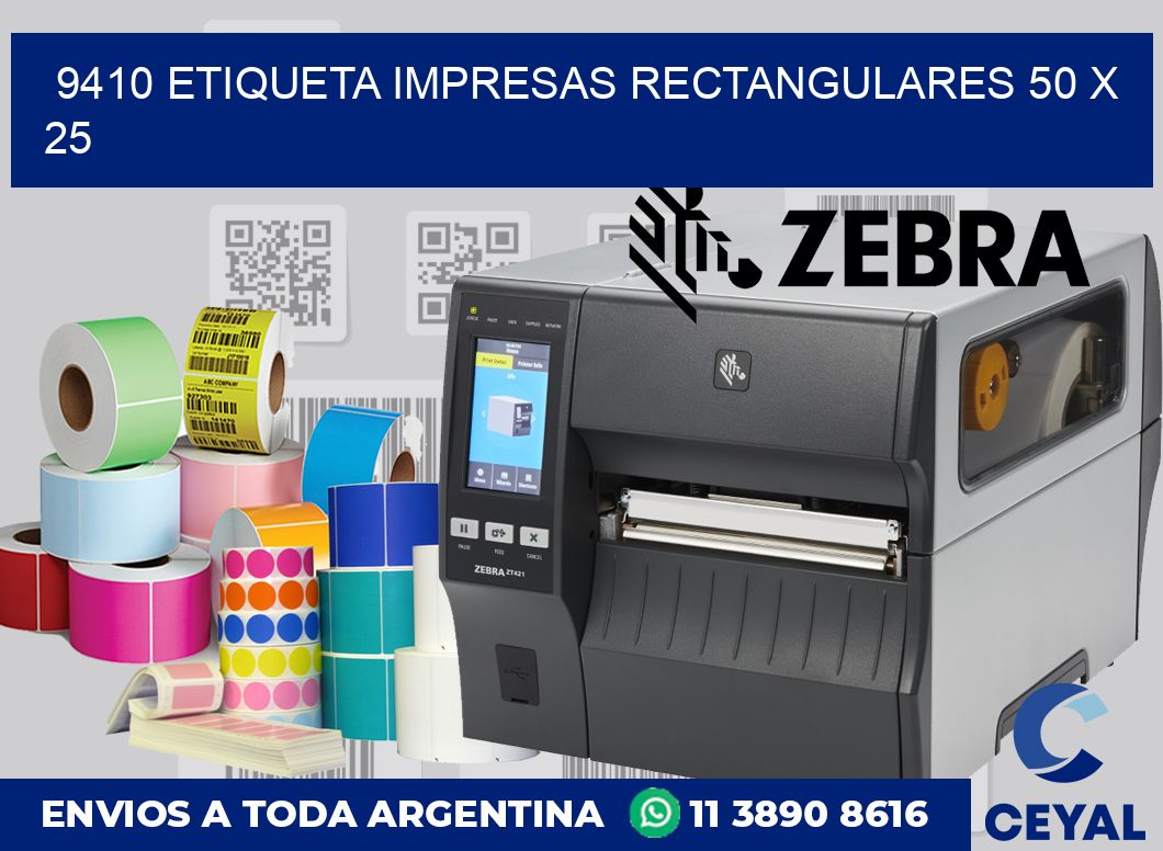 9410 ETIQUETA IMPRESAS RECTANGULARES 50 X 25