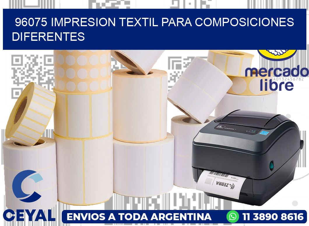 96075 IMPRESION TEXTIL PARA COMPOSICIONES DIFERENTES