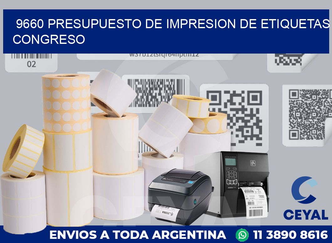 9660 PRESUPUESTO DE IMPRESION DE ETIQUETAS CONGRESO