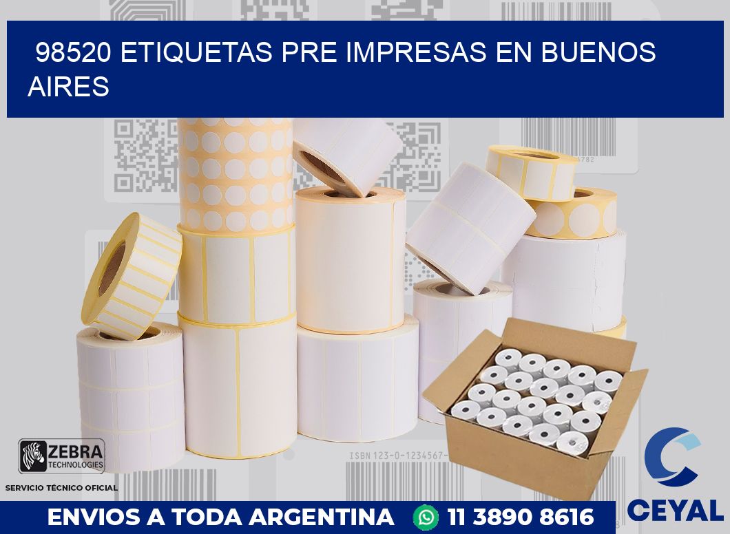 98520 ETIQUETAS PRE IMPRESAS EN BUENOS AIRES