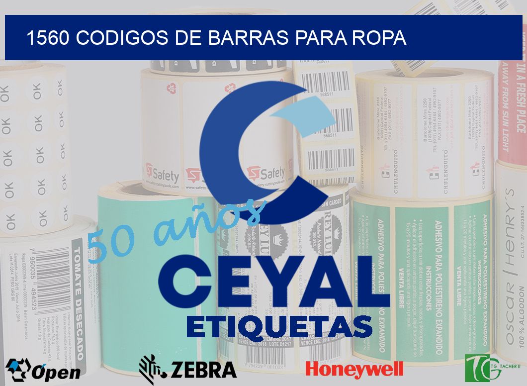1560 CODIGOS DE BARRAS PARA ROPA