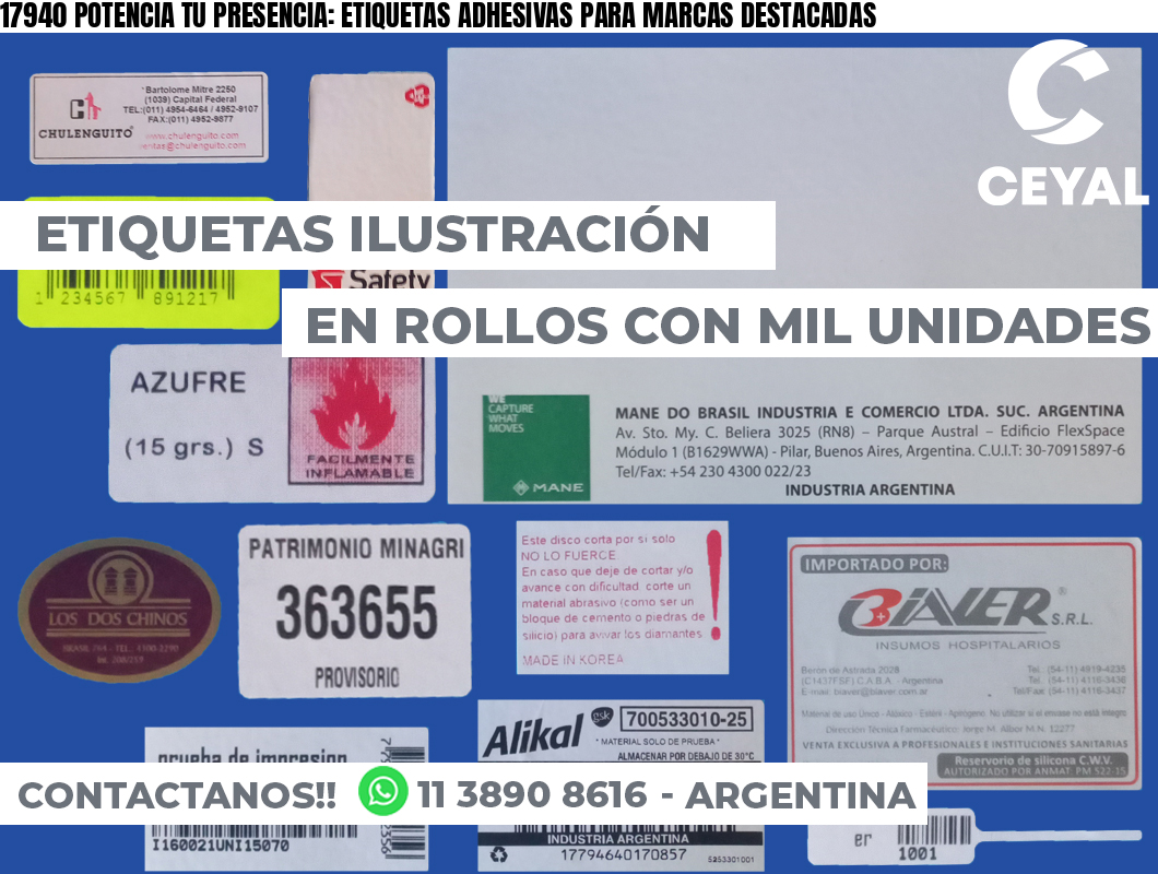 17940 POTENCIA TU PRESENCIA: ETIQUETAS ADHESIVAS PARA MARCAS DESTACADAS